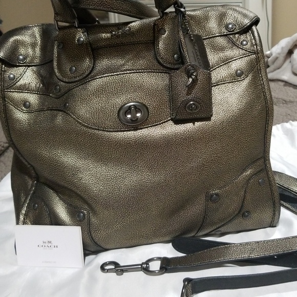 Coach Handbags - METALLIC COACH BAG